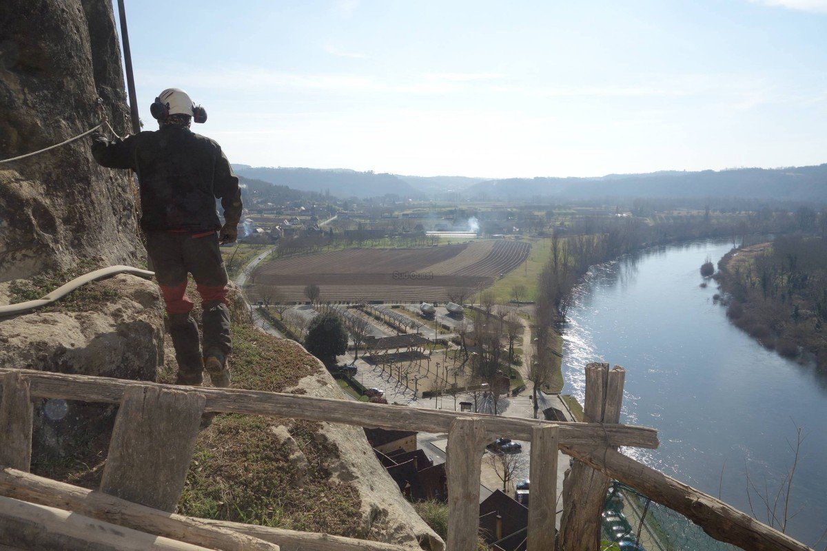 chantier falaise laroque gageac actualite montgolfiere du perigord